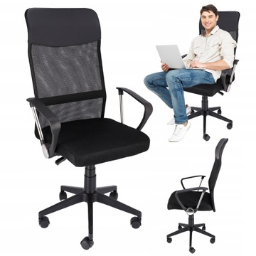 FOTEL BIUROWY KRZESŁO OBROTOWE KRZESŁO DO BIURKA WYGODNE MOCNE ERGONOMICZNE