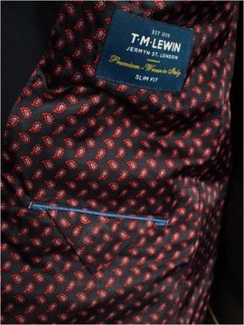T M LEWIN Marynarka męska casual slim fit 100% wool wełna r. 36R na S
