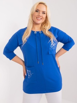 BLUZKA CASUALOWA PLUS SIZE damska z kieszeniami