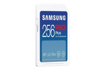 Карта памяти Samsung SDXC PRO Plus 2023 256 ГБ V30 U3 UHS-I (180 МБ/с)