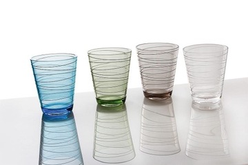ZESTAW KOLOROWYCH SZKLANEK ONDA 300ML- 4SZT KMAPER