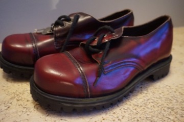 КОЖАНЫЕ БОТИНКИ RANGERS SHELLYS ORIGINAL 39/40 UK. Бордовые туфли НОВИНКА