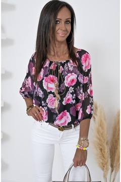 ZWIEWNA SZYFONOWA LETNIA BLUZKA ASTRO! WZ.2