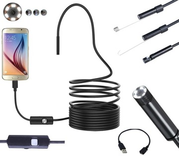 ЭНДОСКОПИЧЕСКАЯ инспекционная камера Android LED mUSB 5м