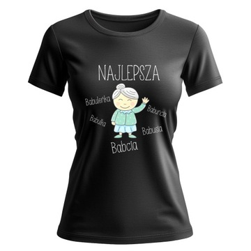 KOSZULKA DAMSKA NAJLEPSZA BABCIA BABULKA PREZENT DLA SUPER BABCI TSHIRT