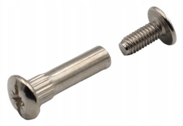 20x Złącze meblowe śrubowe fi 5 mm M4x30-40 mm