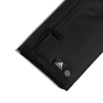 Portfel Damski Męski Sportowy Czarny Adidas Wallet Na Rzep Rozkładany Logo