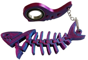 Keyspinner Keyrambit + Shark TikTok Key - брелок PINK FLUO