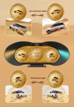 АВТОМОБИЛЬНЫЙ HUD HEAD-UP ДИСПЛЕЙ P5 OBD+GPS SMART METER, ПОДХОДИТ ДЛЯ БОЛЬШИНСТВА АВТОМОБИЛЕЙ