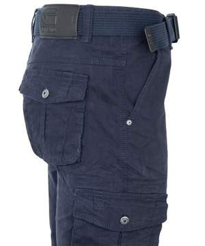 ITENO CARGO PANTS FREE BELT W38 100c ТЕМНО-СИНИЙ