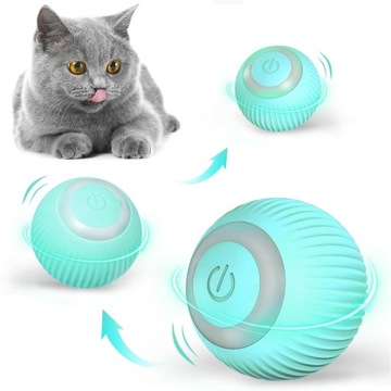 ИНТЕРАКТИВНАЯ ЭЛЕКТРИЧЕСКАЯ ИГРУШКА-КОТ, ПОДВИЖНАЯ, ПЕРЕЗАРЯЖАЕМАЯ, СИНЯЯ