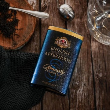 Бэзилир английский дневной черный английский чай - 100 г листьев - банка