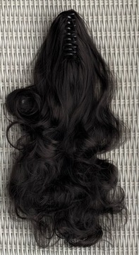 Наращивание волос, глубокий черный, шиньон, зажим