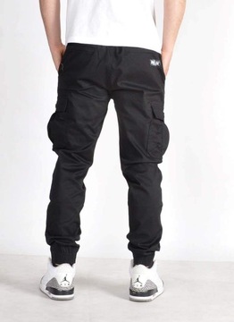 Spodnie 3XL Bossline Cargo Joggery Czarne XXXL