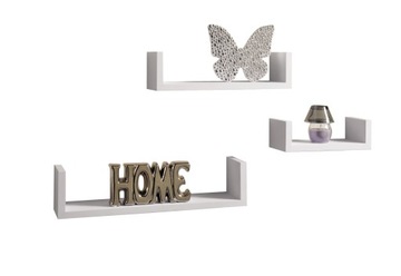 ZESTAW 3SZT. PÓŁKA WISZĄCA REGAŁ DEKORACYJNE BIAŁY