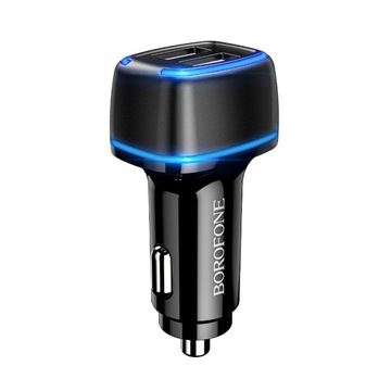 Borofone Ładowarka samochodowa BZ14 Max - 2xUSB - 2,4A czarna