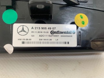 MERCEDES E TŘÍDA W213 PANEL KLIMATIZACE ORIGINÁLNÍ