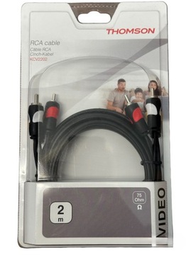 Kabel połączeniowy audio-wideo firmy Thomson, 3x wtyczki RCA, 2 m