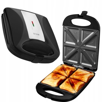Электрический тостер для сэндвичей, большой, на 4 сэндвича размера XXL