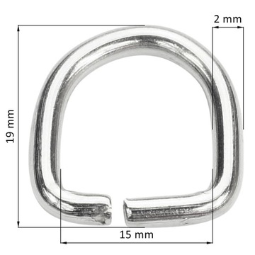 ПОЛКА ЛИДЕРСКАЯ для ремня 15мм, 10 шт. D-КОЛЬЦО