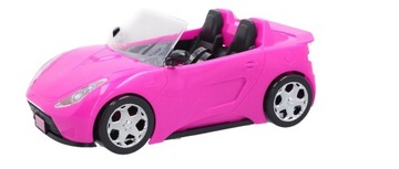 Кукольный автомобиль розовый кабриолет