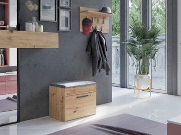 SZAFKA NA BUTY PARMA MINI SIEDZISKO DĄB ARTISAN