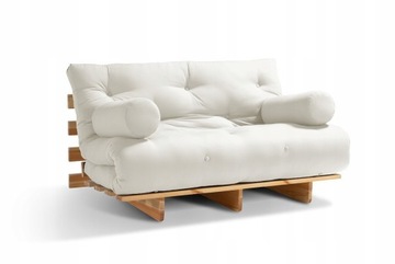 Sofa z funkcją spania 160x200 - Slim Basic Classic - Pascall Futon Ecru