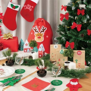 НОСОК ДЛЯ ПОДАРКОВ САНТА КЛАУС РОЖДЕСТВЕНСКИЙ ДЛЯ САНТА КЛАУСА