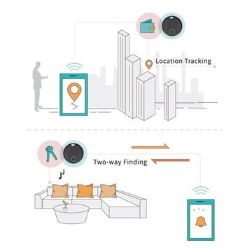 Lokalizator kluczy Bluetooth Bezprzewodowy lokalizator kluczy IPX7