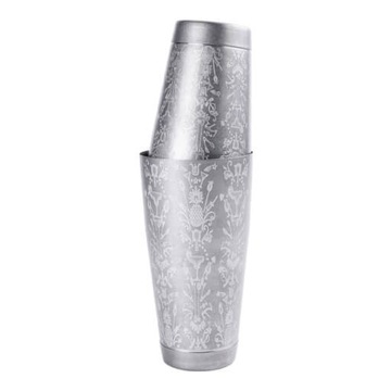 Shaker 2-częściowy Tin-Tin 700ml, obciążony, stal nierdzewna, wzór Havaii