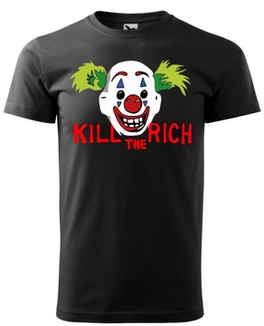 Koszulka t-shirt klaun kill the rich joker clown