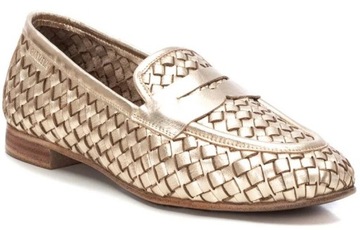 CARMELA DAMSKIE SKÓRZANE MOKASYNY WSUWANE ZŁOTE 38