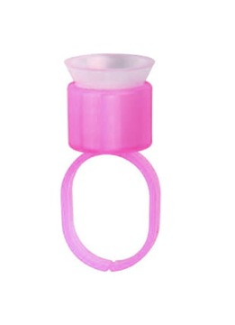 Кольцо-чашка со спонжем для краски для перманентного макияжа РОЗОВАЯ.