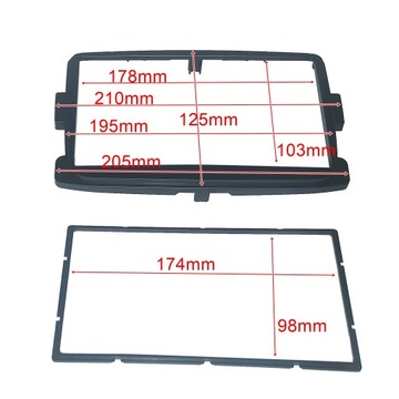 Маскировочная рамка 2din Dacia Duster Sandero Logan
