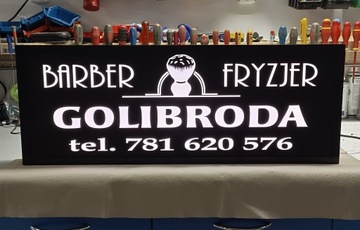 80х30 Баннер световой короб реклама Парикмахерская, светодиодный салон красоты