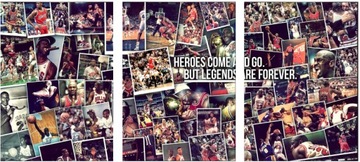 3x OBRAZ NA ŚCIANĘ NBA LEGENDS 30x40