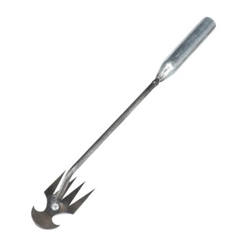 Narzędzie do odchwaszczania grabi ogrodowych Ręczny przyrząd do usuwania motyki Wszechstronny, wytrzymały, srebrny 27 cm