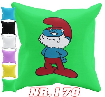 POSZEWKA NA PODUSZKĘ JAŚKA DO PRZEDSZKOLA PAPA SMERF + IMIĘ GRATIS