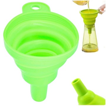LEJEK SILIKONOWY SKŁADANY KUCHENNY DO SŁOIKÓW DO OLEJU NA PŁYN HARMONIJKA