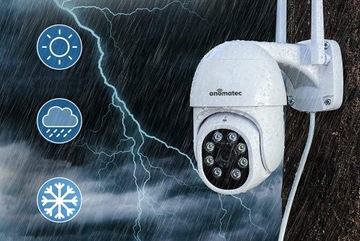 НАРУЖНАЯ IP-КАМЕРА БЕСПРОВОДНАЯ WIFI ВРАЩАЮЩАЯСЯ 8MPX 4K ОБНАРУЖЕНИЕ СВЕТОДИОДА TUYA