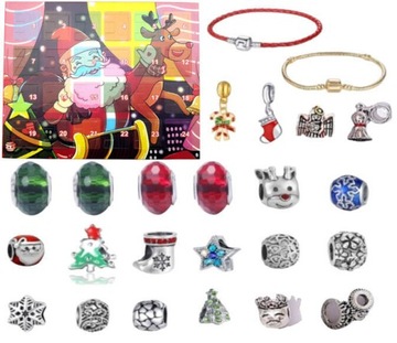 АДВЕНТ-КАЛЕНДАРЬ ЮВЕЛИРНЫЕ ПОДВЕСКИ ДЕТСКИЕ БРАСЛЕТЫ Сделай сам БРАСЛЕТЫ ПОДАРОК