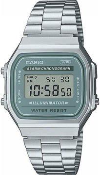 Zegarek srebrny Casio Vintage A168WA-3AYES stoper