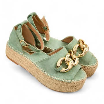 ZIELONE ESPADRYLE DAMSKIE AMOSSE 41