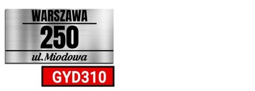 АДРЕСНАЯ доска для дома Номер дома diBond Собственная ИНСТРУКЦИЯ GYD301
