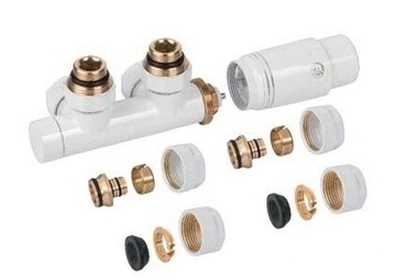 Zawór zespolony INVENA Z GŁOWICĄ DUOPLEX biały