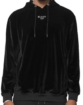 BLUZA BLVCK PARIS AKSAMITNA CZARNA ELEGANCKA XL