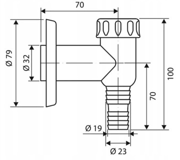 SYFON DO PRALKI ZMYWARKI NATYNKOWY BIAŁY PRALKOWY