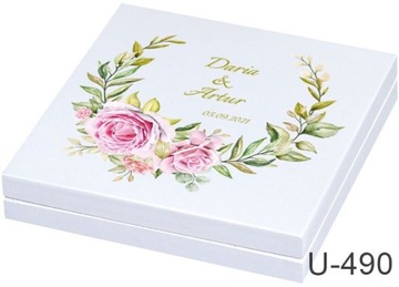 Свадебный сувенир, копилка, белая графика