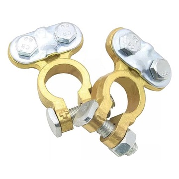 Комплект латунных аккумуляторных клемм + и - в комплекте.