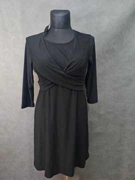 New Look sukienka ciążowa czarna rozkloszowana 44